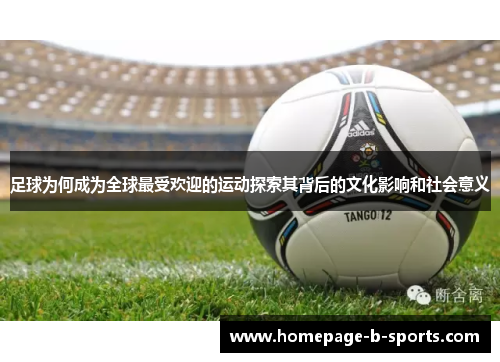 足球为何成为全球最受欢迎的运动探索其背后的文化影响和社会意义 足球为何成为全球最受欢迎的运动探索其背后的文化影响和社会意义