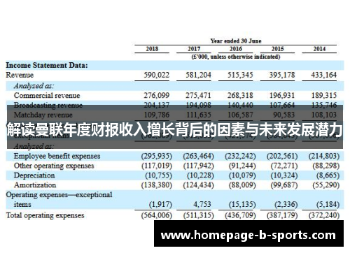 解读曼联年度财报收入增长背后的因素与未来发展潜力
